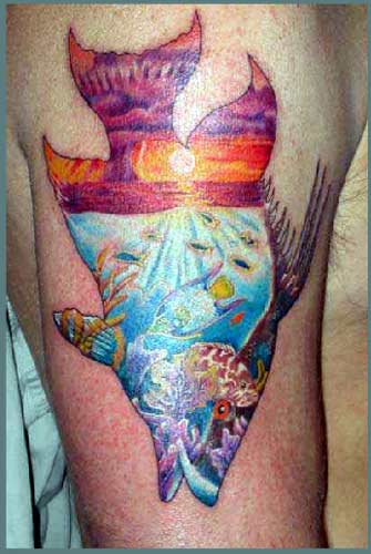 Tattoo by Dee Dee Seruga. Our oceans naturally absorb carbon dioxide from 