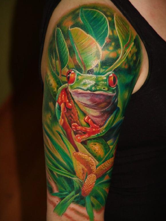 Red-Eyed Tree Frogs, like the one in this tattoo 